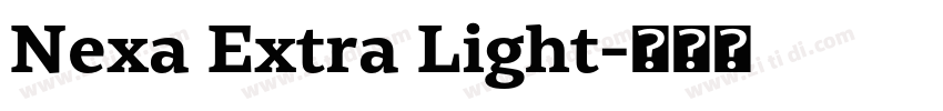 Nexa Extra Light字体转换